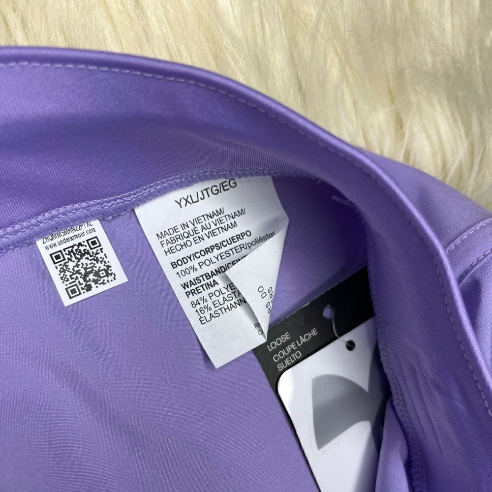 Under Armour Fly by lavender/pink athletic shorts girls XL - Picture 2 of 6